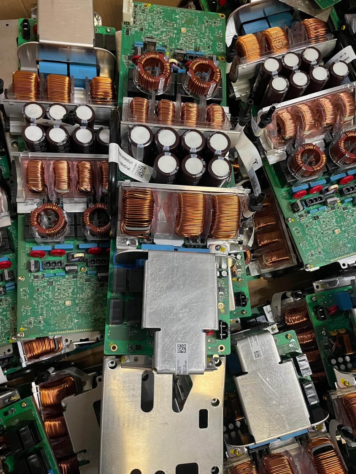 Scrap circuit boards and electronic components processed at Allied Metal Trading